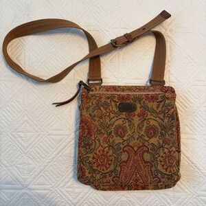Fossil Woman’s Vintage Floral & Paisley Tapestry Crossbody Shoulder Bag